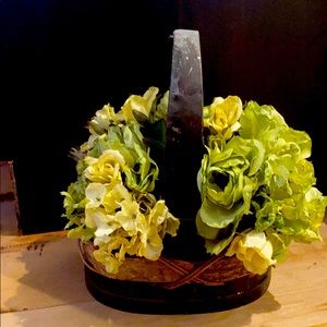 Basket With Greenery